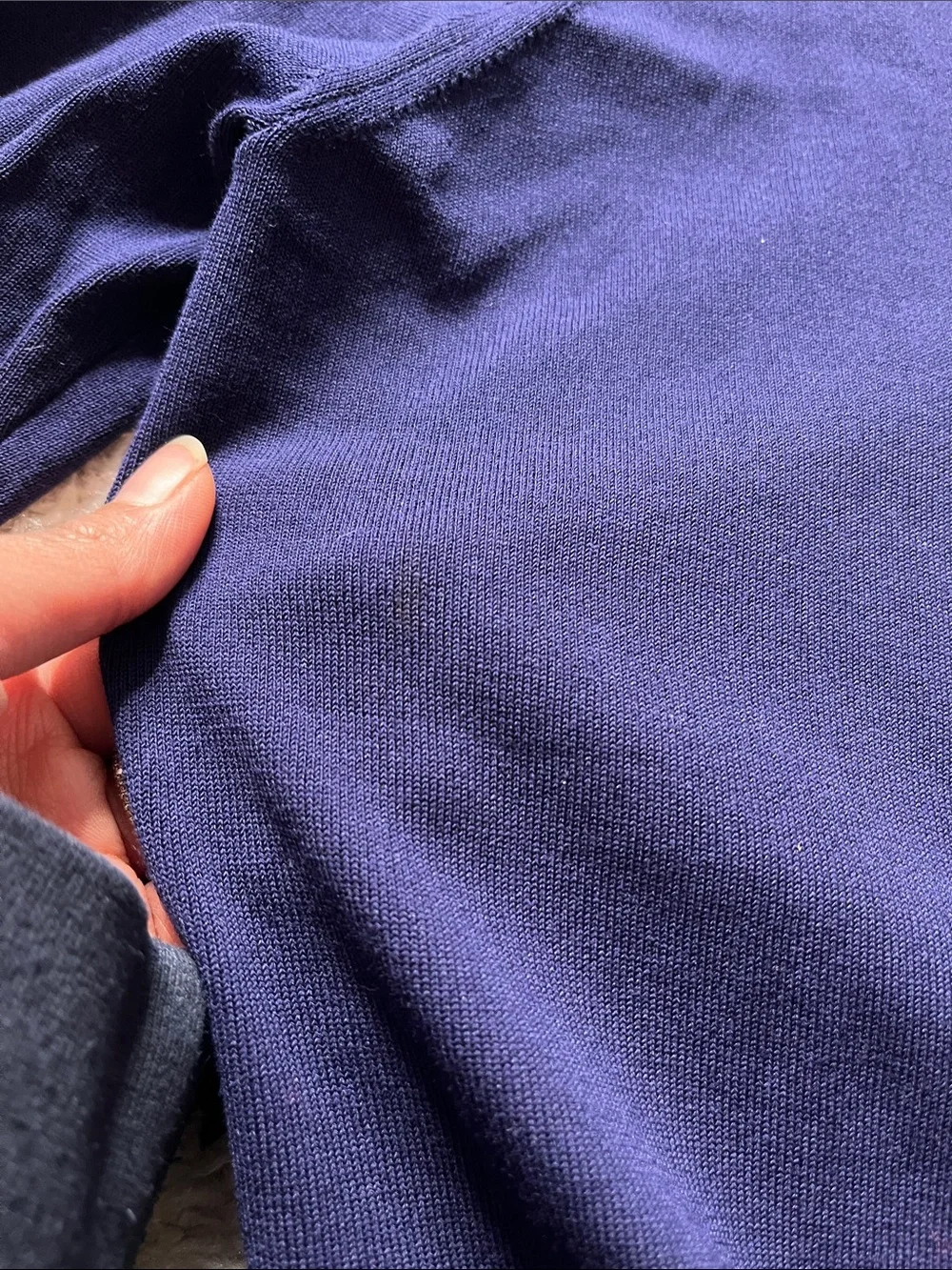 Zara Size Large V-Neck Sweater Blue
